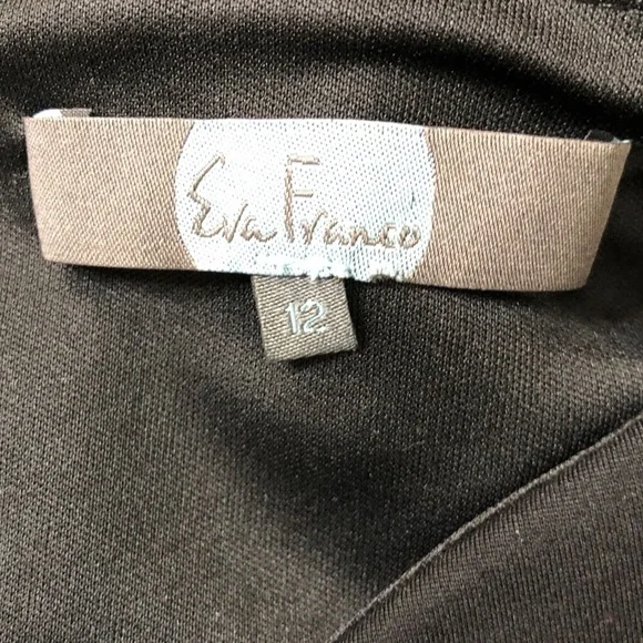 NWT - EVA FRANCO Black Lovey Dress Off the Shoulder Fit & Flare Tulle Size 12 - Picture 5 of 11